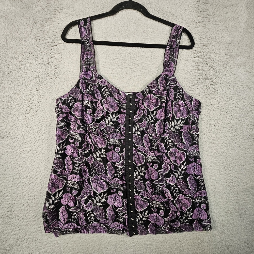 Vtg Studio 1940 Top Womens‎ 22 Lace Floral Renaissance Whimsigoth Steampunk